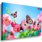 Japanische Kirschblute Leinwandbild AK Art Bilder Mehrfarbig Wandbild TOP XXL