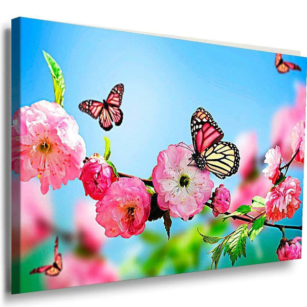 Japanische Kirschblute Leinwandbild AK Art Bilder Mehrfarbig Wandbild TOP XXL