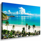 Meer Strand Leinwandbild AK Art Bilder Mehrfarbig Wandbild Kunstdruck Wanddeko 1