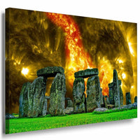 Stonehenge Abstrakt Natur Leinwandbild AK Art Bilder Mehrfarbig Kunstdruck XXL
