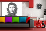 Che Guevara Leinwandbild AK Art Bilder Schwarz Weis Wandbild Wanddeko Kunstdruck