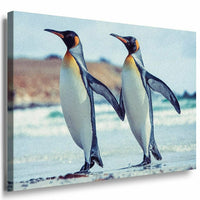 Pinguine Arktis Leinwandbild AK Art Bilder Mehrfarbig Kunstdruck XXL Wandbild