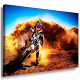 Motocross Leinwandbild AK Art Bilder Mehrfarbig Wandbild TOP Geschenk XXL Sport