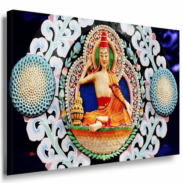 Buddha Leinwandbild AK Art Bilder Mehrfarbig Wandbild Kunstdruck Wanddeko XXL 1