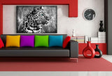 Leopard Leinwandbild AK Art Bilder Mehrfarbig Wandbild Kunstdruck Wanddeko XXL 2