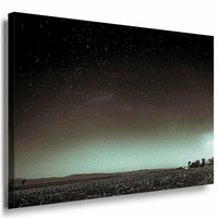 Gewitter Schwarz grau Landschaft Leinwandbild AK Art Bilder Mehrfarbig Wandbild