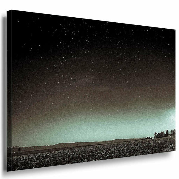 Gewitter Schwarz grau Landschaft Leinwandbild AK Art Bilder Mehrfarbig Wandbild