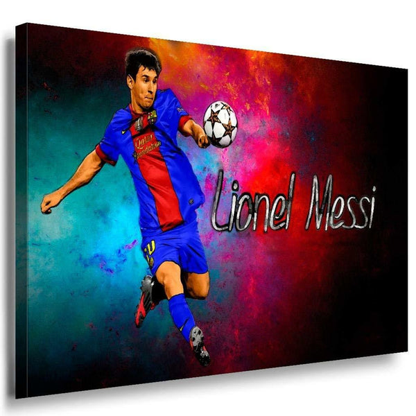 Lionel Messi Leinwandbild AK Art Bilder Kunstdruck XXL Wandbild Wandekko TOP