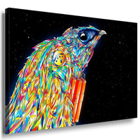 Vogel Abstrakt Leinwandbild AK Art Bilder Mehrfarbig Wandbild Made in Germany