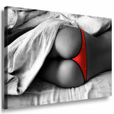 Sexy Frau im Bett Leinwandbild AK Art Bilder Mehrfarbig Wandbild Wanddeko XXL