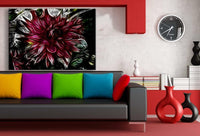 Rosenstraus Blume Leinwandbild AK Art Bilder Mehrfarbig Wandbild Kunstdruck XXL