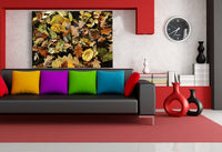 Herbst Laubblatter Leinwandbild AK Art Bilder Mehrfarbig Wandbild Kunstdruck 4