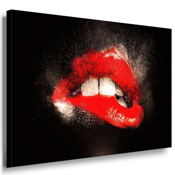 Lippen Abstrakt Leinwandbild AK Art Bilder Mehrfarbig Wandbild TOP XXL Geschenk
